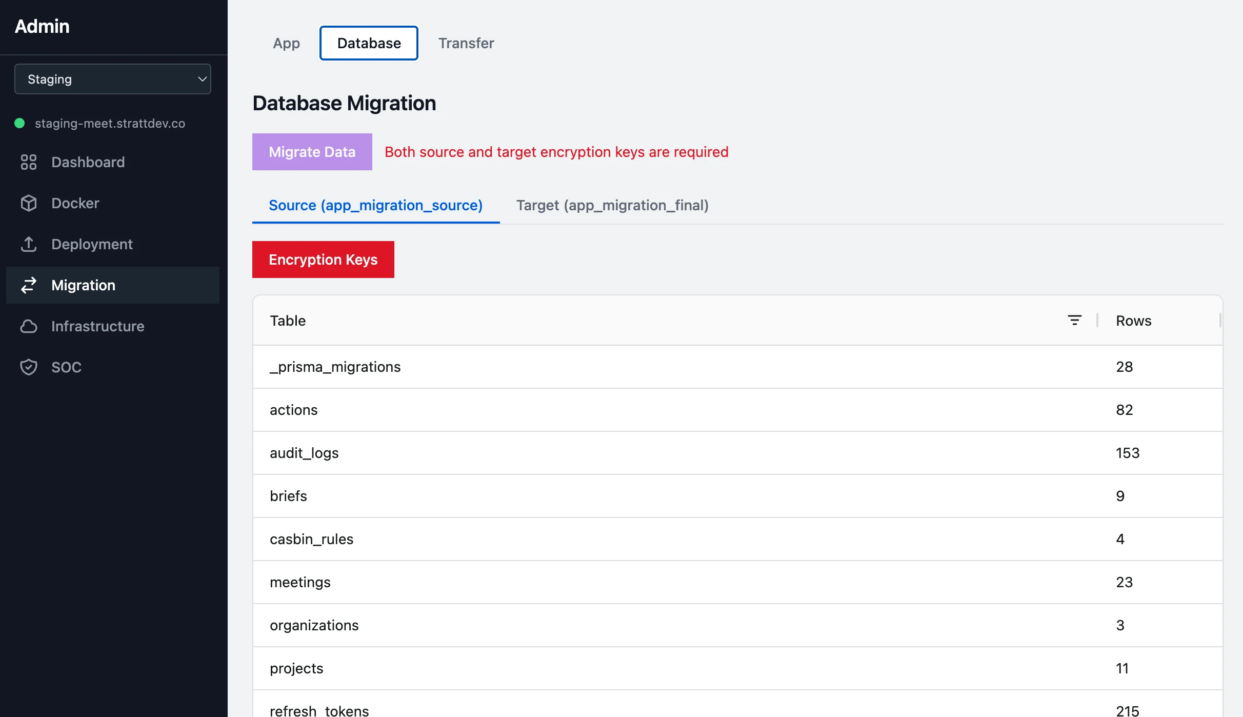 Database Schema Migration Wizard