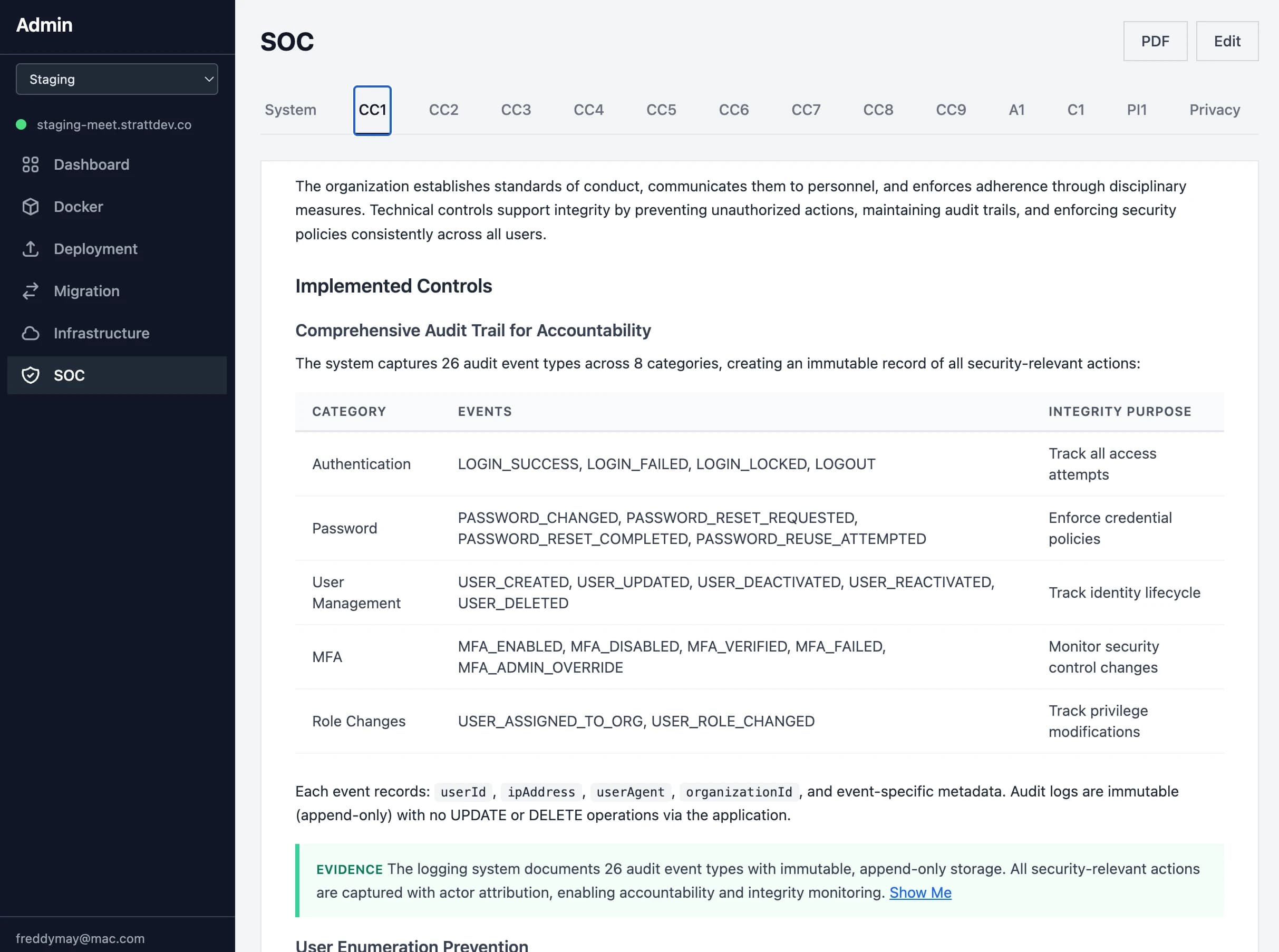 SOC Compliance Documentation Portal